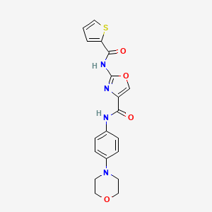 molecular formula C19H18N4O4S B2747940 N-(4-morpholinophenyl)-2-(thiophene-2-carboxamido)oxazole-4-carboxamide CAS No. 1286709-57-6