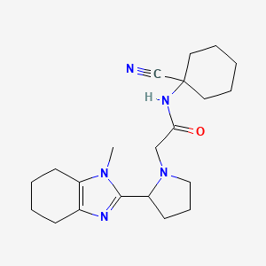 molecular formula C21H31N5O B2747974 N-(1-Cyanocyclohexyl)-2-[2-(1-methyl-4,5,6,7-tetrahydrobenzimidazol-2-yl)pyrrolidin-1-yl]acetamide CAS No. 2109351-63-3