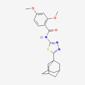 molecular formula C21H25N3O3S B2747980 N-[5-(adamantan-1-yl)-1,3,4-thiadiazol-2-yl]-2,4-dimethoxybenzamide CAS No. 392240-86-7