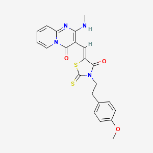(Z)-3-(4-methoxyphenethyl)-5-((2-(methylamino)-4-oxo-4H-pyrido[1,2-a]pyrimidin-3-yl)methylene)-2-thioxothiazolidin-4-one