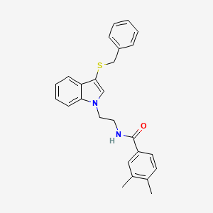N-[2-(3-benzylsulfanylindol-1-yl)ethyl]-3,4-dimethylbenzamide