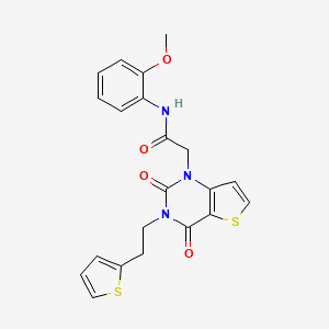 2-(2,4-dioxo-3-(2-(thiophen-2-yl)ethyl)-3,4-dihydrothieno[3,2-d]pyrimidin-1(2H)-yl)-N-(2-methoxyphenyl)acetamide