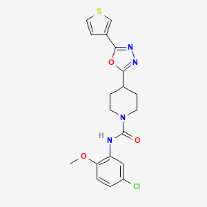 N-(5-chloro-2-methoxyphenyl)-4-(5-(thiophen-3-yl)-1,3,4-oxadiazol-2-yl)piperidine-1-carboxamide
