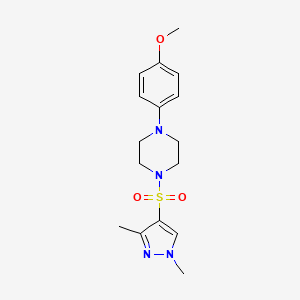 1-((1,3-dimethyl-1H-pyrazol-4-yl)sulfonyl)-4-(4-methoxyphenyl)piperazine
