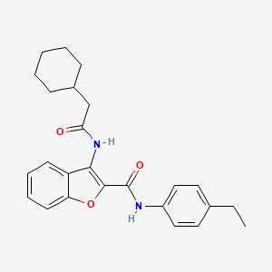 3-(2-cyclohexylacetamido)-N-(4-ethylphenyl)benzofuran-2-carboxamide