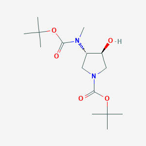 (3S,4S)-tert-Butyl 3-((tert-butoxycarbonyl)(methyl)amino)-4-hydroxypyrrolidine-1-carboxylate