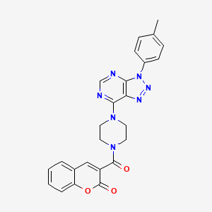3-(4-(3-(p-tolyl)-3H-[1,2,3]triazolo[4,5-d]pyrimidin-7-yl)piperazine-1-carbonyl)-2H-chromen-2-one