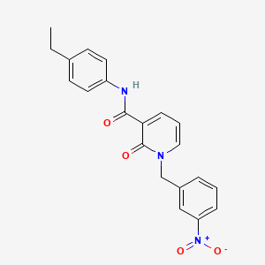 molecular formula C21H19N3O4 B2748031 N-(4-ethylphenyl)-1-[(3-nitrophenyl)methyl]-2-oxo-1,2-dihydropyridine-3-carboxamide CAS No. 946379-13-1