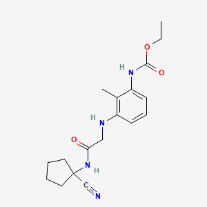 ethyl N-[3-[[2-[(1-cyanocyclopentyl)amino]-2-oxoethyl]amino]-2-methylphenyl]carbamate