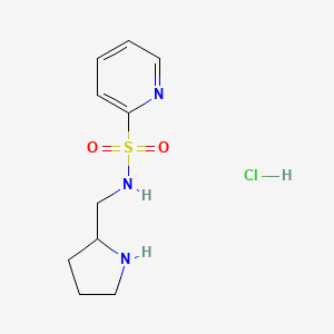 molecular formula C10H16ClN3O2S B2748042 N-(Pyrrolidin-2-ylmethyl)pyridine-2-sulfonamide hydrochloride CAS No. 1353963-31-1