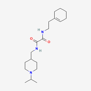 molecular formula C19H33N3O2 B2748048 N'-[2-(cyclohex-1-en-1-yl)ethyl]-N-{[1-(propan-2-yl)piperidin-4-yl]methyl}ethanediamide CAS No. 946291-18-5