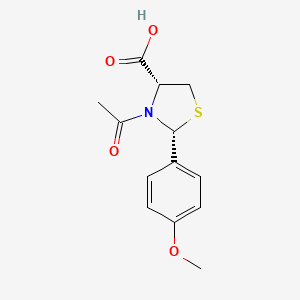 (2R,4R)-3-acetyl-2-(4-methoxyphenyl)-1,3-thiazolidine-4-carboxylic acid