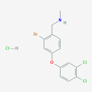 {[2-Bromo-4-(3,4-dichlorophenoxy)phenyl]methyl}(methyl)amine hydrochloride