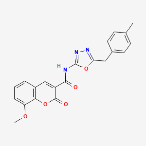 8-methoxy-N-(5-(4-methylbenzyl)-1,3,4-oxadiazol-2-yl)-2-oxo-2H-chromene-3-carboxamide