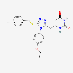6-((4-(4-ethoxyphenyl)-5-((4-methylbenzyl)thio)-4H-1,2,4-triazol-3-yl)methyl)pyrimidine-2,4(1H,3H)-dione