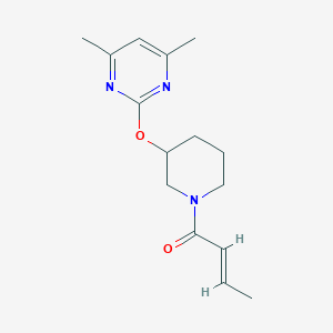 (E)-1-(3-((4,6-dimethylpyrimidin-2-yl)oxy)piperidin-1-yl)but-2-en-1-one