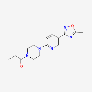 1-(4-(5-(5-Methyl-1,2,4-oxadiazol-3-yl)pyridin-2-yl)piperazin-1-yl)propan-1-one