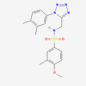 N-((1-(3,4-dimethylphenyl)-1H-tetrazol-5-yl)methyl)-4-methoxy-3-methylbenzenesulfonamide