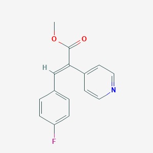 molecular formula C15H12FNO2 B2748114 Methyl (E)-3-(4-fluorophenyl)-2-pyridin-4-ylprop-2-enoate CAS No. 1089615-48-4