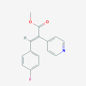 Methyl (E)-3-(4-fluorophenyl)-2-pyridin-4-ylprop-2-enoate
