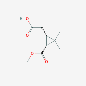 molecular formula C9H14O4 B2748121 rac-2-[(1R,3S)-3-(methoxycarbonyl)-2,2-dimethylcyclopropyl]aceticacid,cis CAS No. 169873-12-5