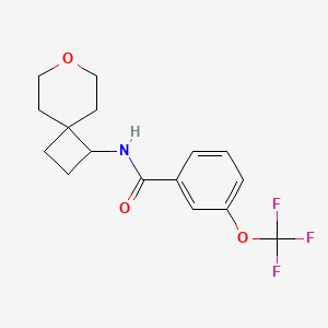 molecular formula C16H18F3NO3 B2748124 N-{7-oxaspiro[3.5]nonan-1-yl}-3-(trifluoromethoxy)benzamide CAS No. 2320147-74-6