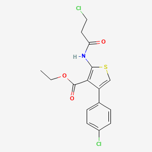 Ethyl 4-(4-chlorophenyl)-2-(3-chloropropanamido)thiophene-3-carboxylate