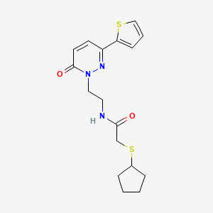 2-(cyclopentylthio)-N-(2-(6-oxo-3-(thiophen-2-yl)pyridazin-1(6H)-yl)ethyl)acetamide