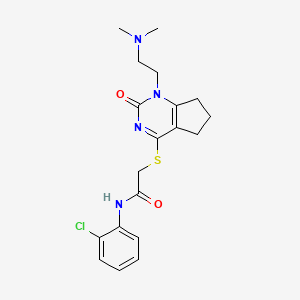 N-(2-chlorophenyl)-2-((1-(2-(dimethylamino)ethyl)-2-oxo-2,5,6,7-tetrahydro-1H-cyclopenta[d]pyrimidin-4-yl)thio)acetamide