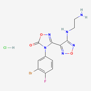 3-(4-((2-Aminoethyl)amino)-1,2,5-oxadiazol-3-yl)-4-(3-bromo-4-fluorophenyl)-1,2,4-oxadiazol-5(4H)-one hydrochloride