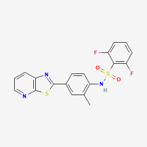 2,6-difluoro-N-(2-methyl-4-(thiazolo[5,4-b]pyridin-2-yl)phenyl)benzenesulfonamide