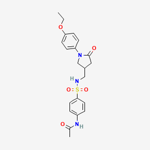 N-(4-(N-((1-(4-ethoxyphenyl)-5-oxopyrrolidin-3-yl)methyl)sulfamoyl)phenyl)acetamide