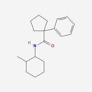 molecular formula C19H27NO B2748153 N-(2-methylcyclohexyl)-1-phenylcyclopentane-1-carboxamide CAS No. 1024085-43-5