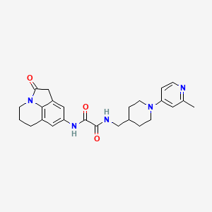 molecular formula C25H29N5O3 B2748177 N'-{[1-(2-methylpyridin-4-yl)piperidin-4-yl]methyl}-N-{2-oxo-1-azatricyclo[6.3.1.0^{4,12}]dodeca-4,6,8(12)-trien-6-yl}ethanediamide CAS No. 2034287-23-3