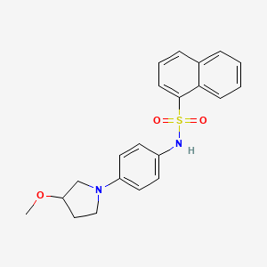 B2748181 N-[4-(3-Methoxypyrrolidin-1-YL)phenyl]naphthalene-1-sulfonamide CAS No. 1797641-48-5