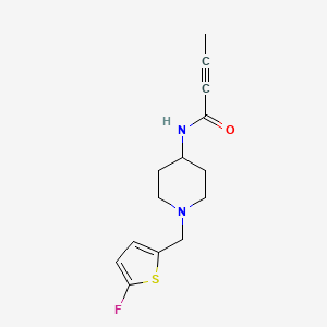 N-[1-[(5-Fluorothiophen-2-yl)methyl]piperidin-4-yl]but-2-ynamide
