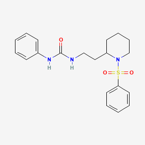 1-Phenyl-3-(2-(1-(phenylsulfonyl)piperidin-2-yl)ethyl)urea