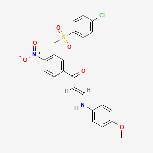 1-(3-(((4-Chlorophenyl)sulfonyl)methyl)-4-nitrophenyl)-3-(4-methoxyanilino)-2-propen-1-one