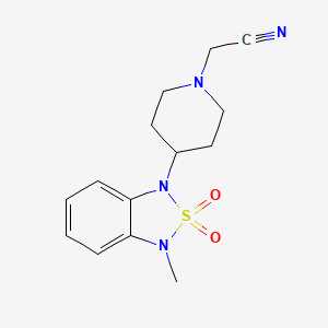 2-(4-(3-methyl-2,2-dioxidobenzo[c][1,2,5]thiadiazol-1(3H)-yl)piperidin-1-yl)acetonitrile