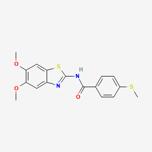 N-(5,6-dimethoxybenzo[d]thiazol-2-yl)-4-(methylthio)benzamide