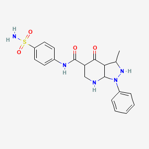 3-methyl-4-oxo-1-phenyl-N-(4-sulfamoylphenyl)-1H,4H,7H-pyrazolo[3,4-b]pyridine-5-carboxamide