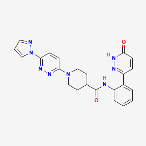 1-(6-(1H-pyrazol-1-yl)pyridazin-3-yl)-N-(2-(6-oxo-1,6-dihydropyridazin-3-yl)phenyl)piperidine-4-carboxamide