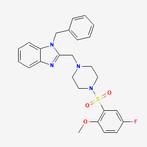 1-benzyl-2-((4-((5-fluoro-2-methoxyphenyl)sulfonyl)piperazin-1-yl)methyl)-1H-benzo[d]imidazole