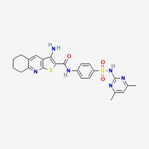 3-amino-N-(4-(N-(4,6-dimethylpyrimidin-2-yl)sulfamoyl)phenyl)-5,6,7,8-tetrahydrothieno[2,3-b]quinoline-2-carboxamide