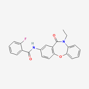N-(10-ethyl-11-oxo-10,11-dihydrodibenzo[b,f][1,4]oxazepin-2-yl)-2-fluorobenzamide