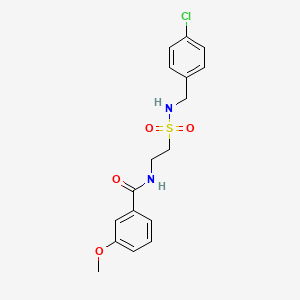 molecular formula C17H19ClN2O4S B2748221 N-(2-(N-(4-chlorobenzyl)sulfamoyl)ethyl)-3-methoxybenzamide CAS No. 899739-08-3