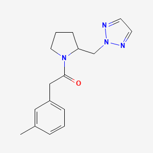 2-(3-methylphenyl)-1-{2-[(2H-1,2,3-triazol-2-yl)methyl]pyrrolidin-1-yl}ethan-1-one