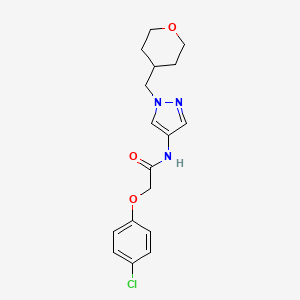 2-(4-chlorophenoxy)-N-(1-((tetrahydro-2H-pyran-4-yl)methyl)-1H-pyrazol-4-yl)acetamide