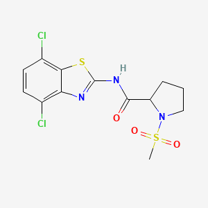 N-(4,7-dichlorobenzo[d]thiazol-2-yl)-1-(methylsulfonyl)pyrrolidine-2-carboxamide