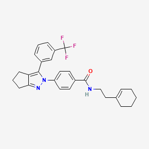 N-[2-(1-cyclohexenyl)ethyl]-4-[3-[3-(trifluoromethyl)phenyl]-5,6-dihydrocyclopenta[c]pyrazol-2(4H)-yl]benzenecarboxamide